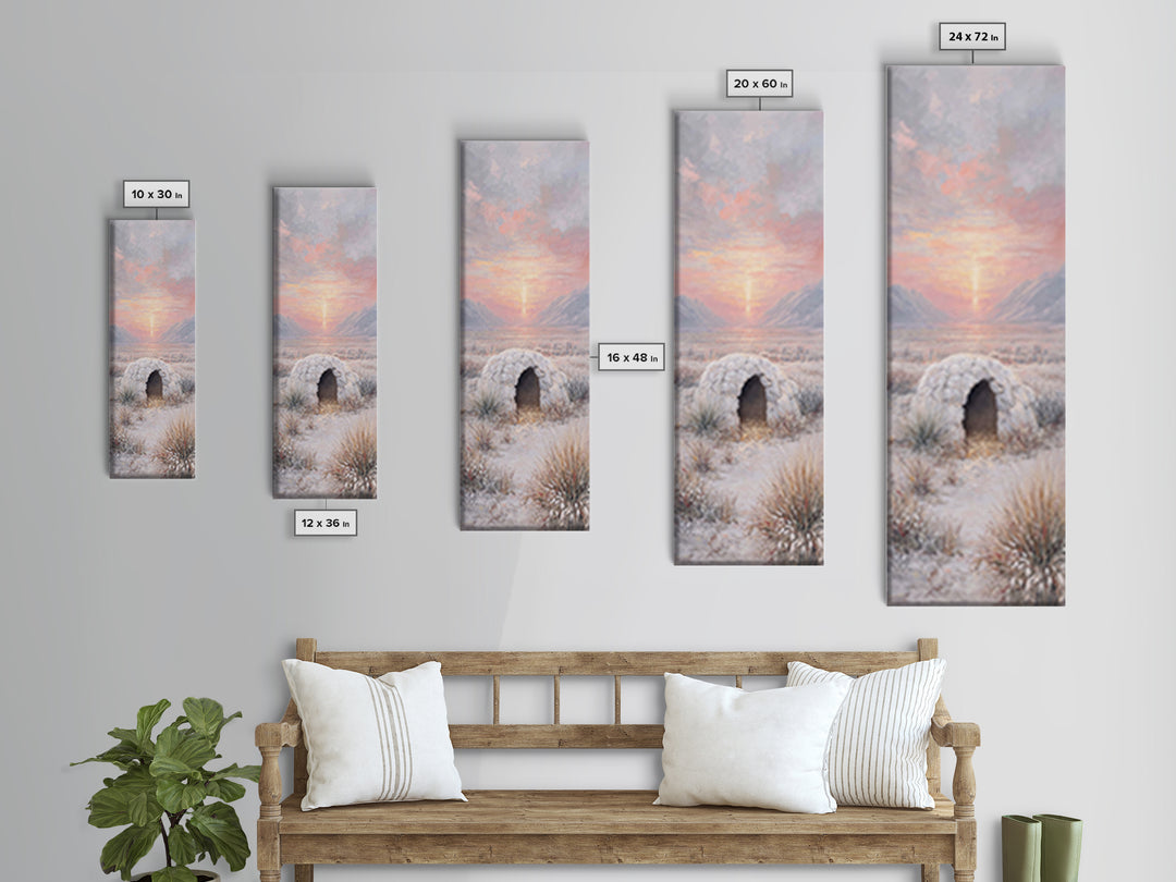 Dawn Of Bethlehem – Framed Canvas Print – Christian Wall Art – Christmas Art – Narrow Art – Christian Art Canvas – Christian Christmas