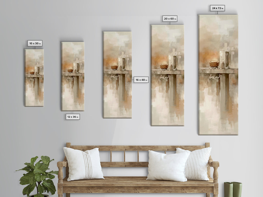 Temple Of Light, Framed Canvas Print, Christian Art, Christian Wall Art, Tall Skinny Art Print, Modern Christian Art, Christian Gift Ideas