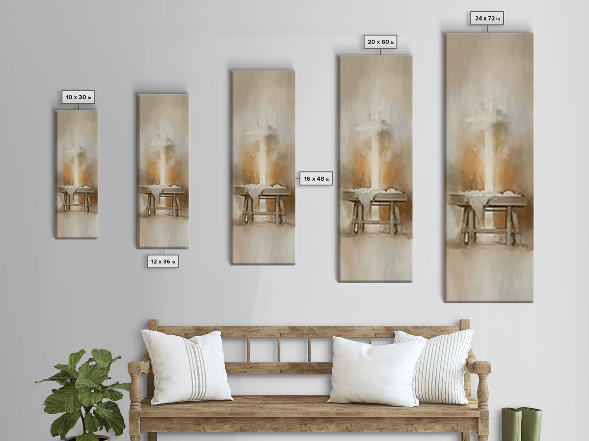Gentle Holy Night | Framed Canvas Print | Christian Wall Art | Christian Art Canvas | Jesus Painting | Christmas Art | Christian Decor | Ar