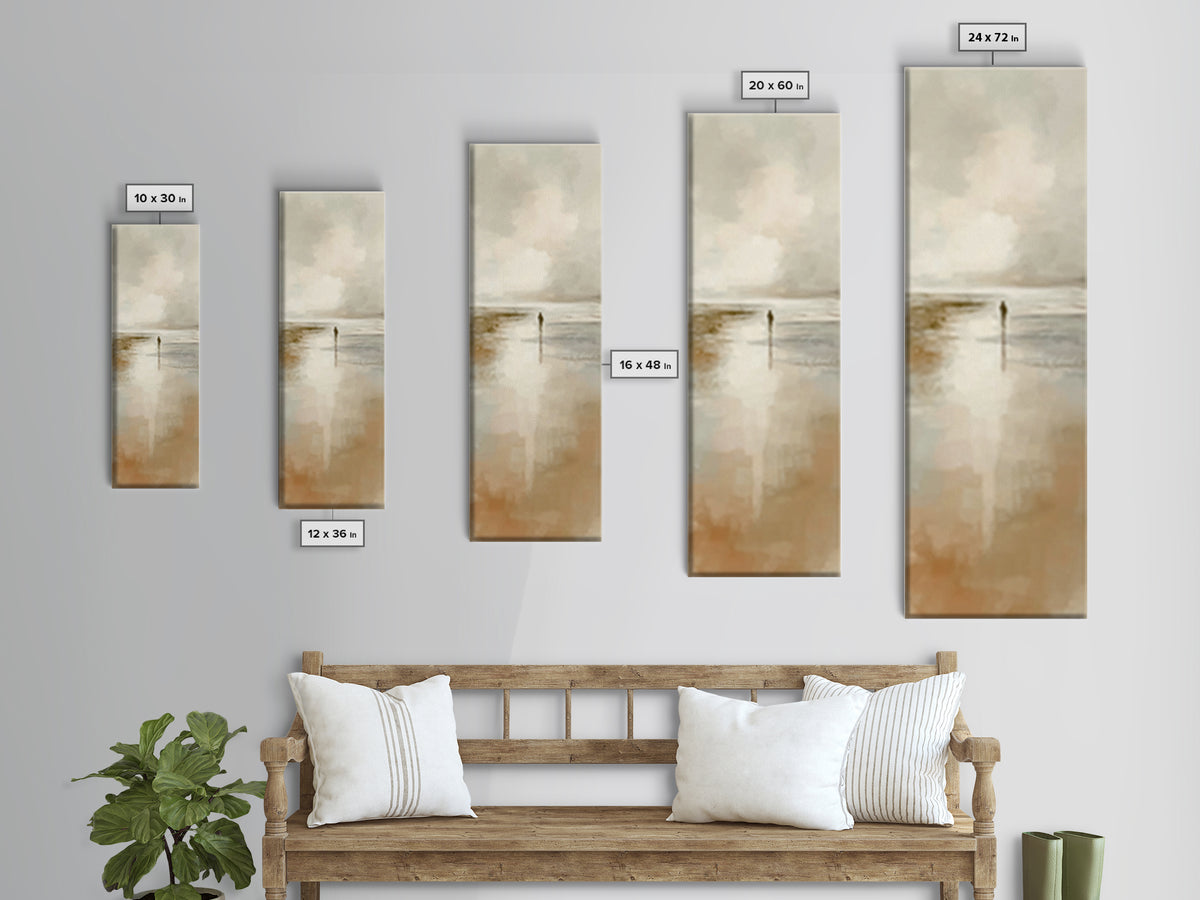 Eternal Horizon Calm – Framed Canvas Print – Christian Wall Art – Christian Art Canvas – Jesus Painting – Tall Narrow Wall Art