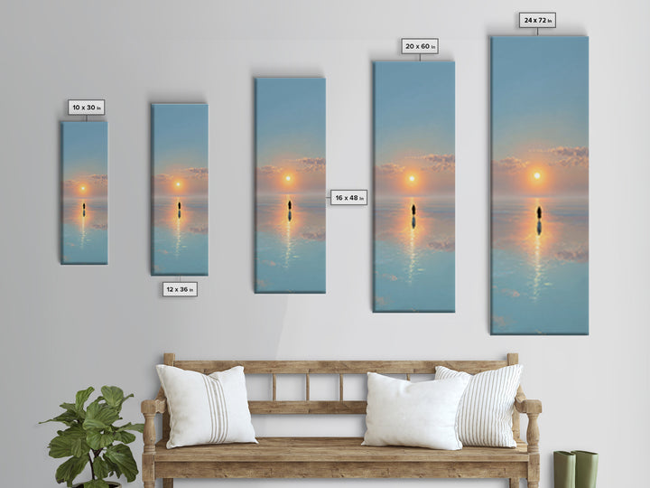 Skyward Hope Rising – Framed Canvas Print – Jesus Painting – Christian Wall Art – Christian Art Canvas – Tall Narrow Wall Art