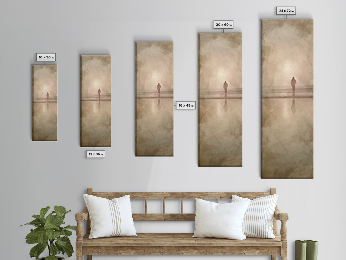 Solitude Of Grace – Framed Canvas Print – Christian Wall Art – Jesus Painting – Christian Art Canvas – Tall Narrow Wall Art