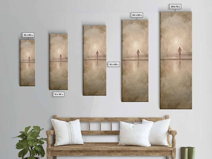Solitude Of Grace – Framed Canvas Print – Christian Wall Art – Jesus Painting – Christian Art Canvas – Tall Narrow Wall Art