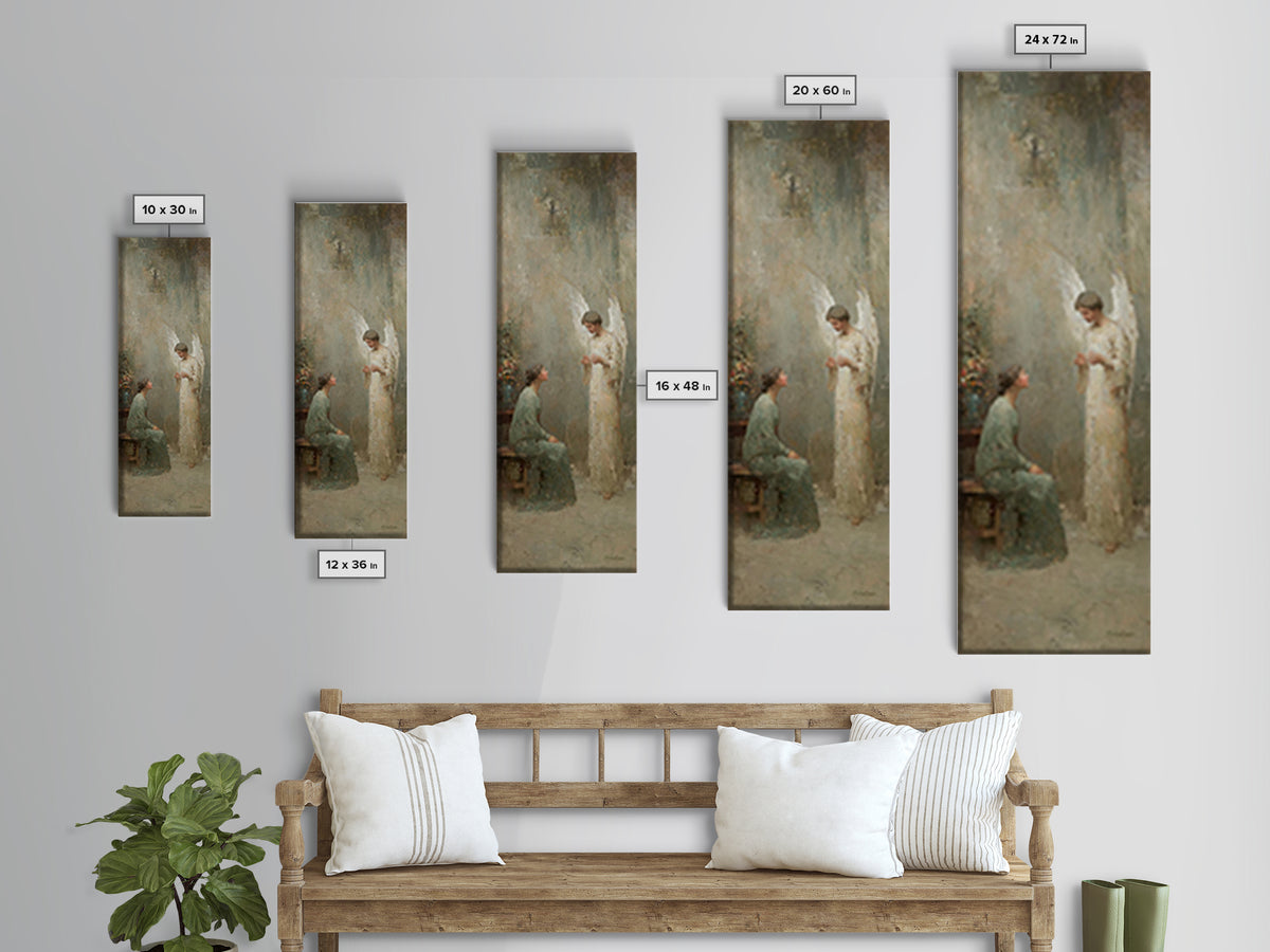 Angel Of Grace – Framed Canvas Print – Skinny Art – Christian Art Canvas – Christian Wall Art – Christmas Art – Jesus Painting