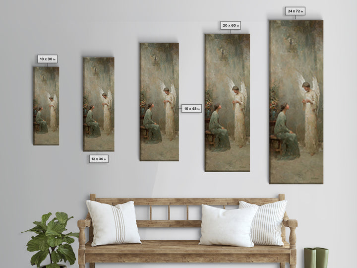 Angel Of Grace – Framed Canvas Print – Skinny Art – Christian Art Canvas – Christian Wall Art – Christmas Art – Jesus Painting