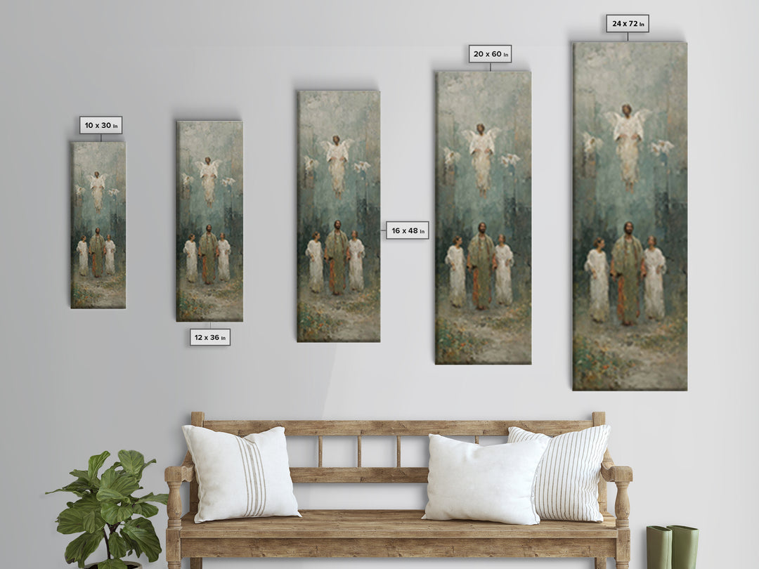 Eternal Gathering | Framed Canvas Print | Narrow Art | Christian Art Canvas | Christian Wall Art | Jesus Painting | Christian Art