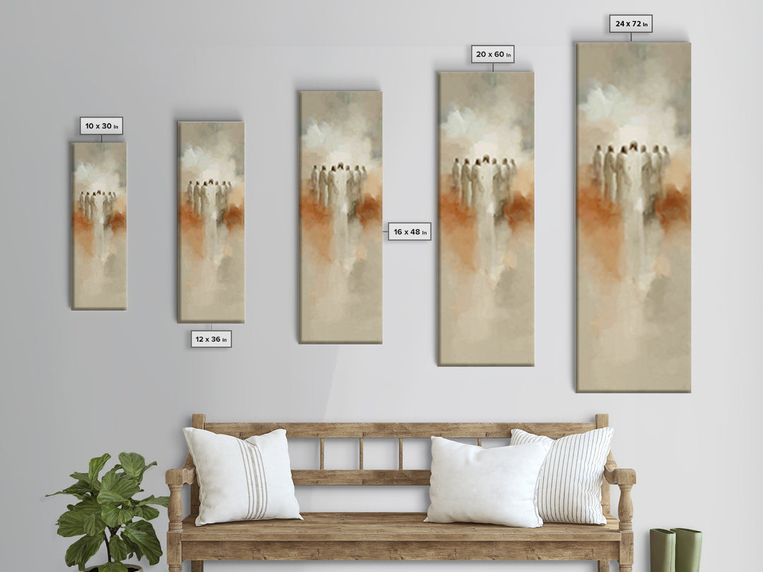 Heavenly Host | Framed Canvas Print | Tall Narrow Wall Art | Christian Art Canvas | Christian Wall Art | Jesus Painting | Christian Art