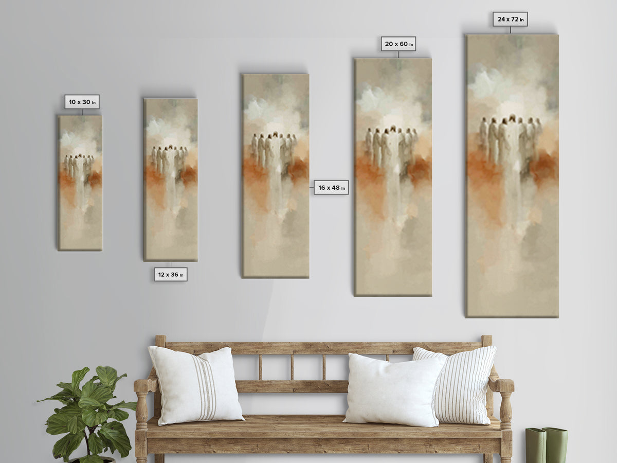 Heavenly Host | Framed Canvas Print | Tall Narrow Wall Art | Christian Art Canvas | Christian Wall Art | Jesus Painting | Christian Art