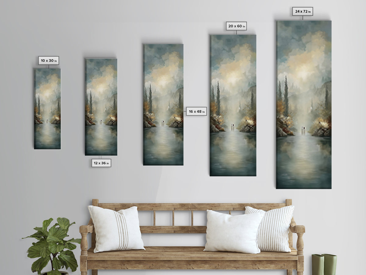 Garden Light Peace – Framed Canvas Print – Christian Art Canvas – Large Jesus Painting – Tall Narrow Wall Art – Christian Wall Art – Modern