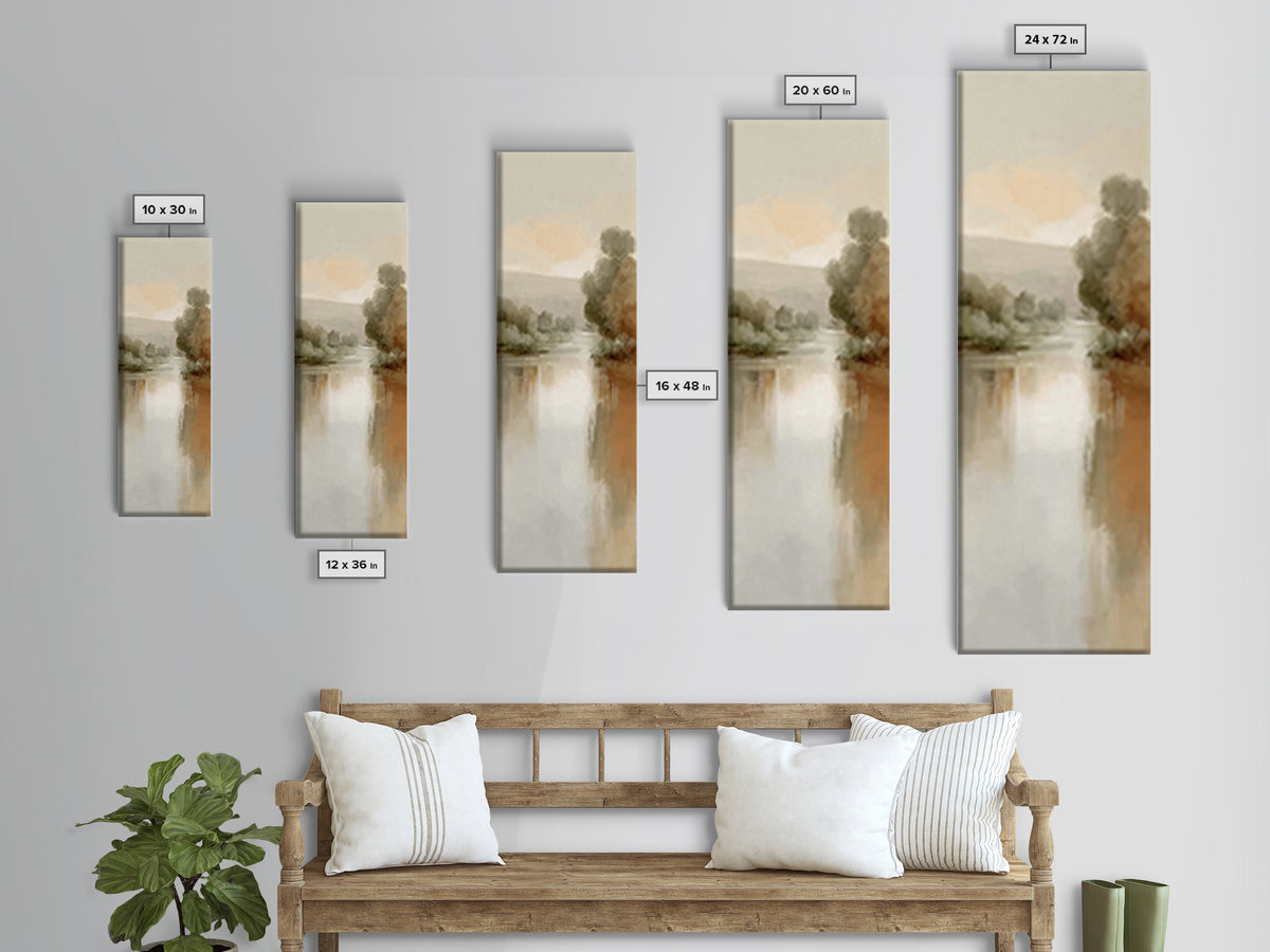 Still Waters Hope | Framed Canvas Print | Christian Wall Art | Jesus Painting Canvas | Skinny Art | Christian Art Gift | Subtle Christian A