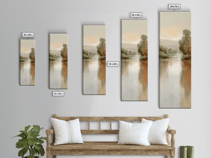 Still Waters Hope | Framed Canvas Print | Christian Wall Art | Jesus Painting Canvas | Skinny Art | Christian Art Gift | Subtle Christian A