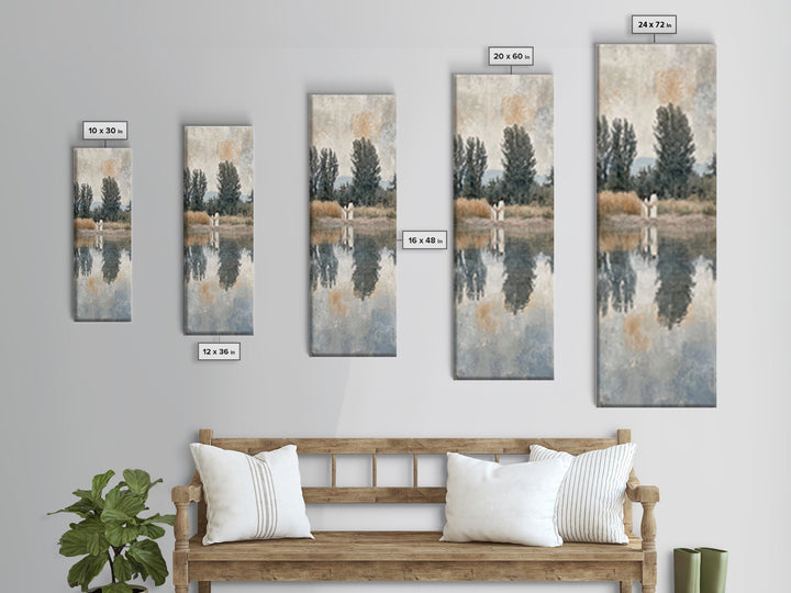 Hillside Reverence – Framed Canvas Print – Christian Art Canvas – Christian Wall Art – Tall Skinny Art Print – Christian Gift Ideas – Moder