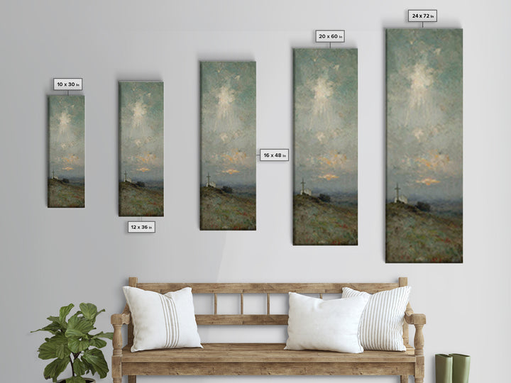 Heaven’s Promise | Framed Canvas Print | Christian Art Canvas | Narrow Art | Christian Wall Art | Subtle Christian Art | Christian Gift | V