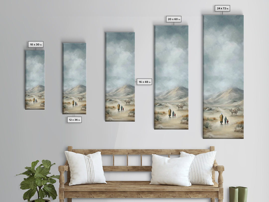 Family Road Home | Framed Canvas Print | Tall Skinny Art Print | Christian Christmas Art | Framed Christian Art | Modern Christian Art