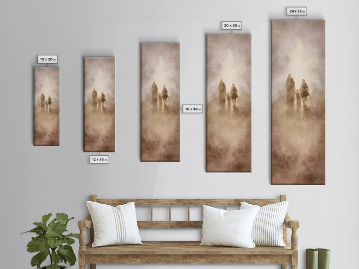 Journey Of Light – Framed Canvas Print – Christian Wall Art – Christian Art Canvas – Jesus Painting – Tall Narrow Wall Art – Christmas Art