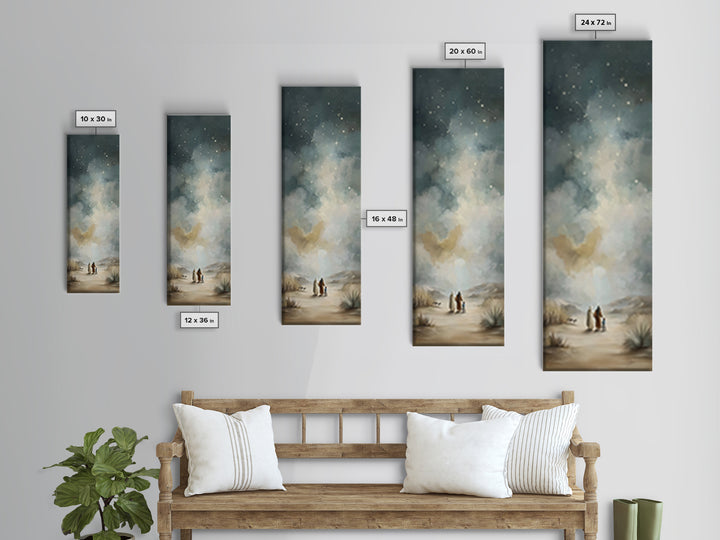 Heavenly Promise – Framed Canvas Print – Christian Art Canvas – Christian Wall Art – Narrow Art – Christian Painting – Christmas Art