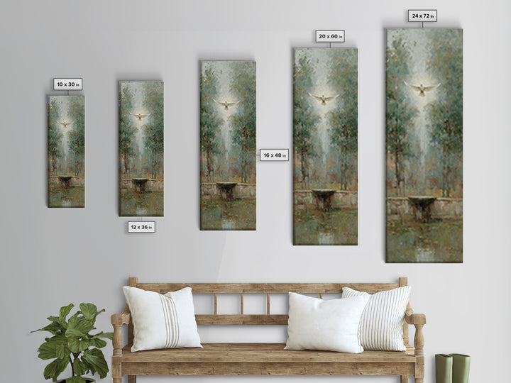 Garden Of Spirit – Framed Canvas Print – Christian Wall Art – Christian Art Canvas – Vintage Christian Art – Tall Narrow Wall Art – Christi