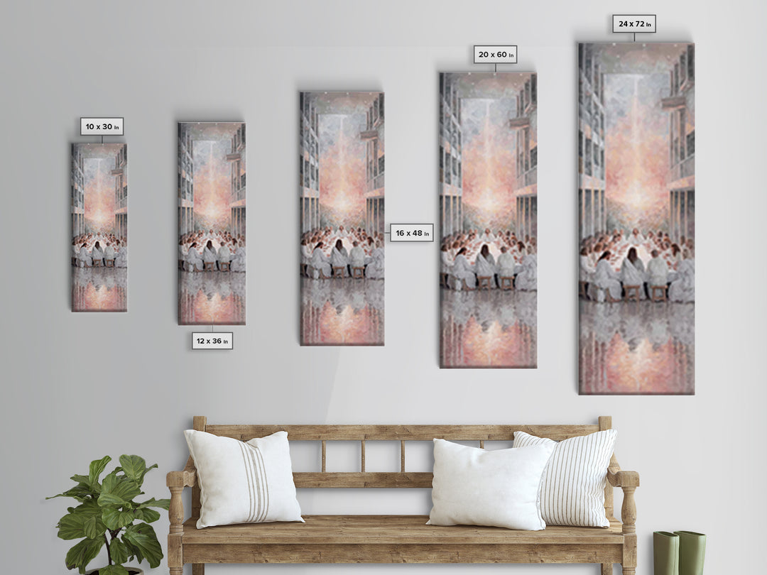 Last Supper Serenity | Framed Canvas Print | Christian Painting | Jesus Canvas Art | Christian Art Print | Tall Narrow Wall Art | Christmas