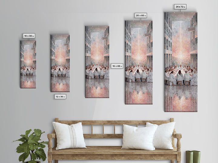 Last Supper Serenity | Framed Canvas Print | Christian Painting | Jesus Canvas Art | Christian Art Print | Tall Narrow Wall Art | Christmas