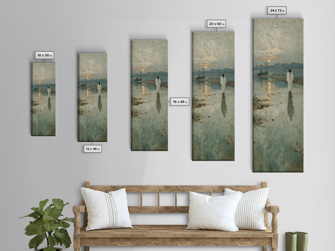 Harbor Of Peace – Framed Canvas Print – Narrow Art – Christian Art – Christian Wall Art – Christian Art Canvas – Jesus Painting