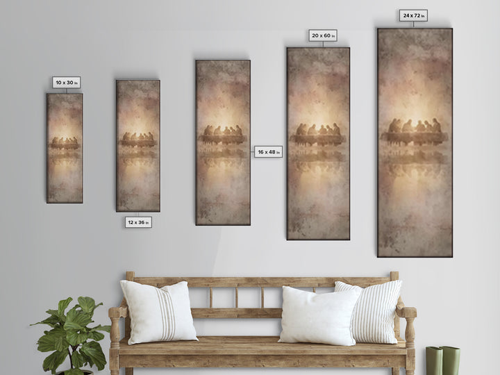 Blessed Supper Stars – Framed Canvas Print – Christian Wall Art – Jesus Art Print – Christian Art Canvas – Tall Skinny Art Print – Christma