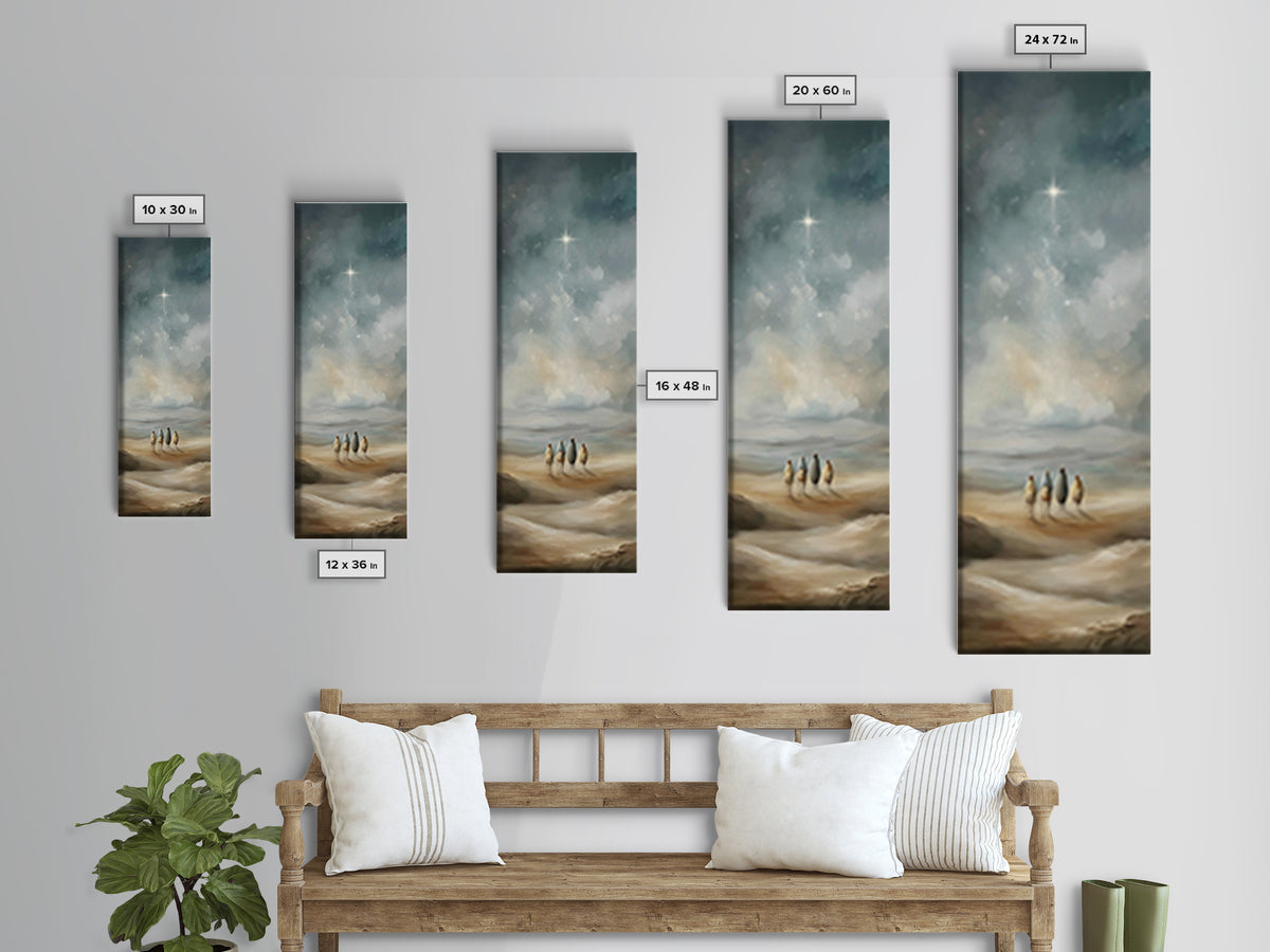 Guiding Light Voyage – Framed Canvas Print – Christian Art Canvas – Christmas Art – Christian Wall Art – Narrow Art – Christian Gift
