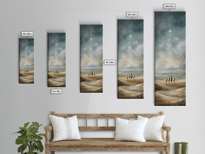 Guiding Light Voyage – Framed Canvas Print – Christian Art Canvas – Christmas Art – Christian Wall Art – Narrow Art – Christian Gift