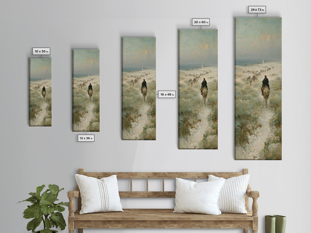 Emerging Caravan Light – Framed Canvas Print – Christian Art – Christmas Art – Christian Wall Art – Tall Skinny Art Print – Christian Chris