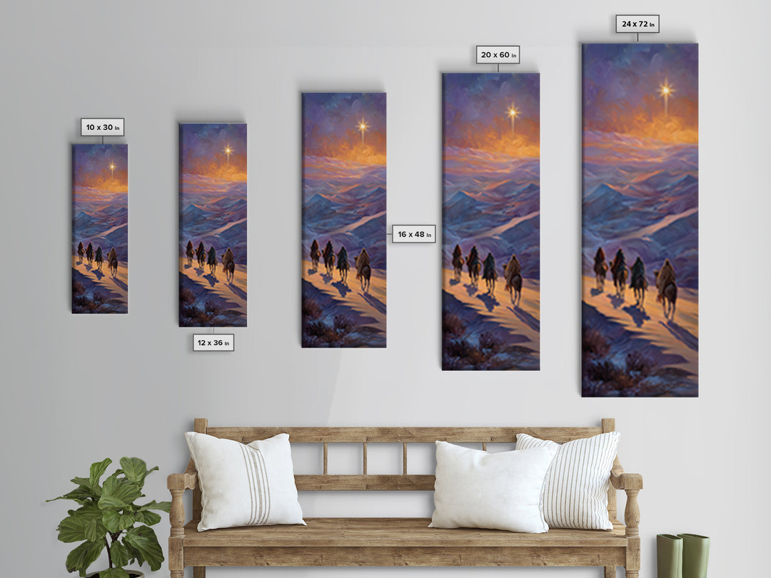 Path Of Radiant Hope – Framed Canvas Print – Christmas Wall Art – Christian Art – Christian Art Canvas – Narrow Art – Christian Christmas D