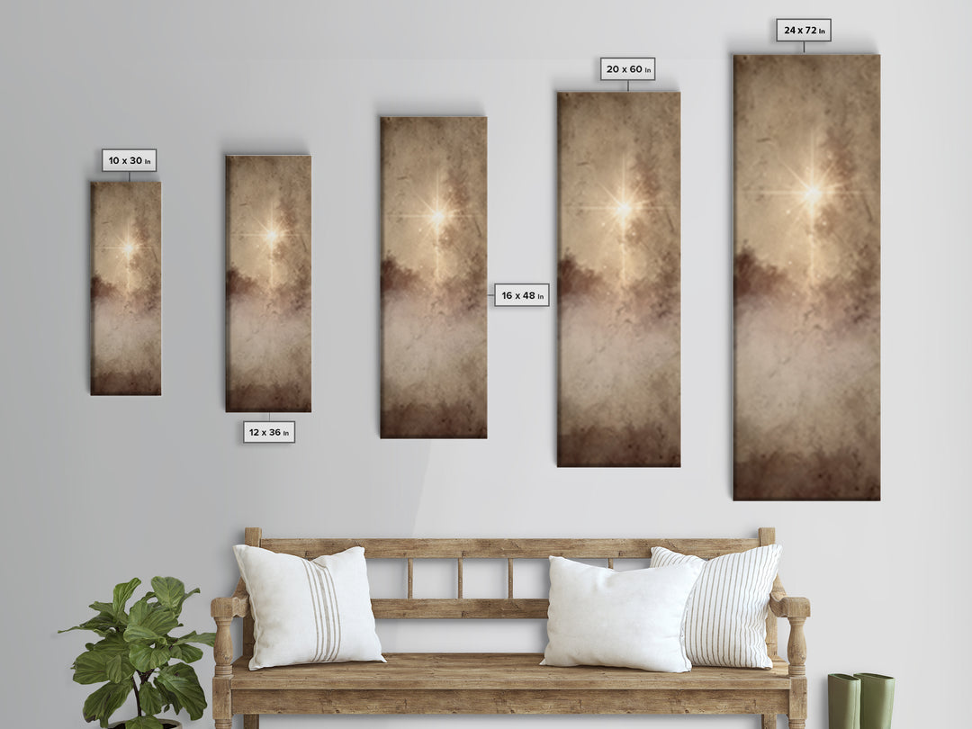 Shepherd’s Guiding Star, Framed Canvas Print, Narrow Art, Christian Christmas Art, Christian Art Canvas, Christmas Wall Art, Christian Art