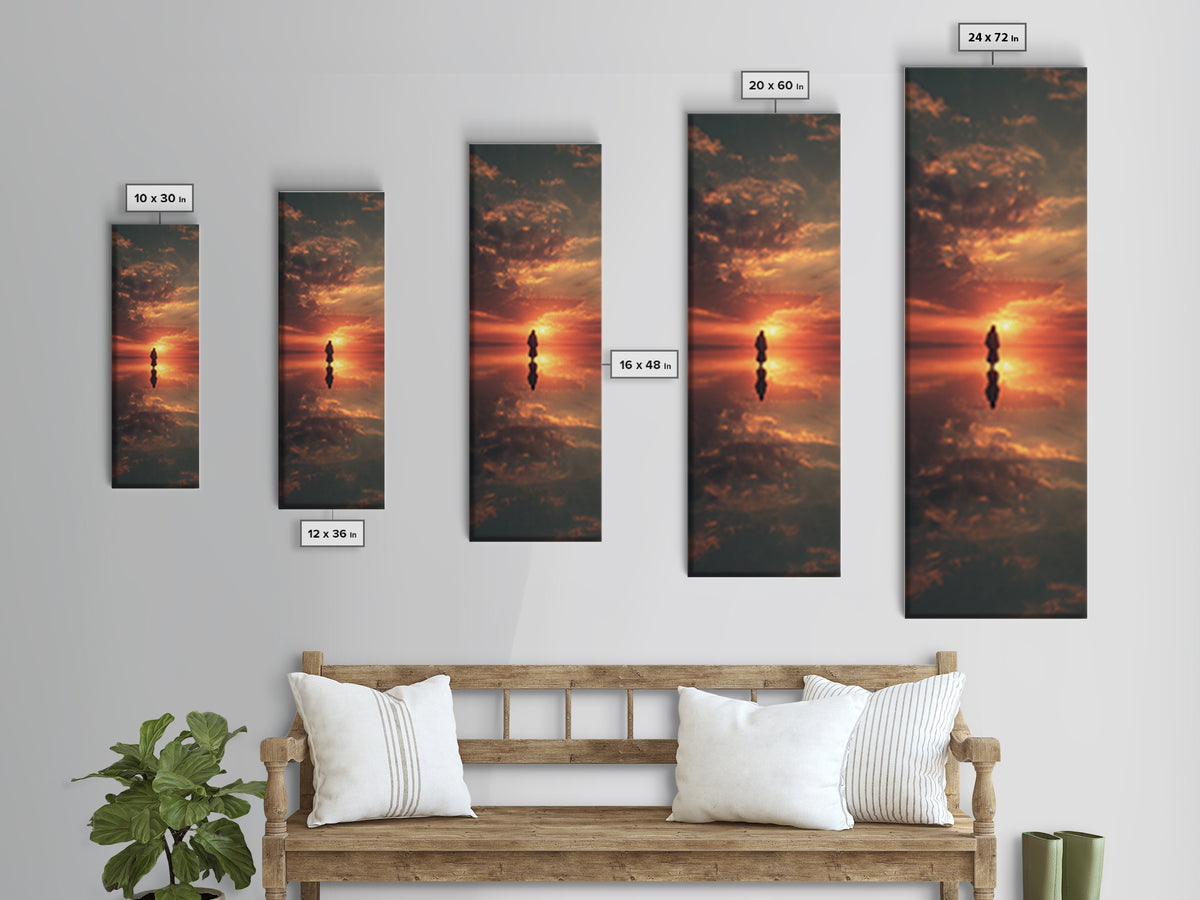 Radiant Evening Hope – Framed Canvas Print – Tall Skinny Art Print – Christian Art Canvas – Christian Wall Art – Jesus Painting – Large Chr