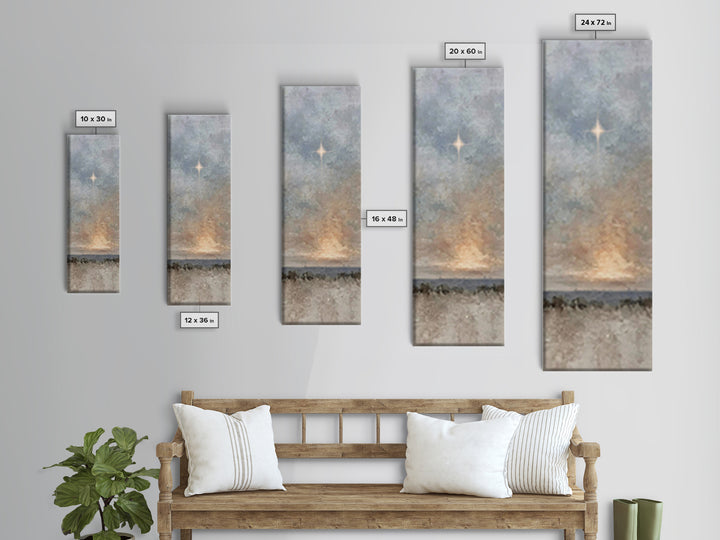 Morning Star Blessing | Framed Canvas Print | Narrow Art | Christian Art Canvas | Christian Christmas Art | Christian Art | Christmas Wall