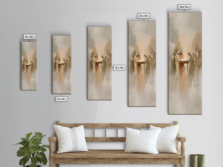 Nativity Dawn Light – Framed Canvas Print – Tall Narrow Wall Art – Christian Christmas Art – Jesus Art – Jesus Painting – Christian Art Can