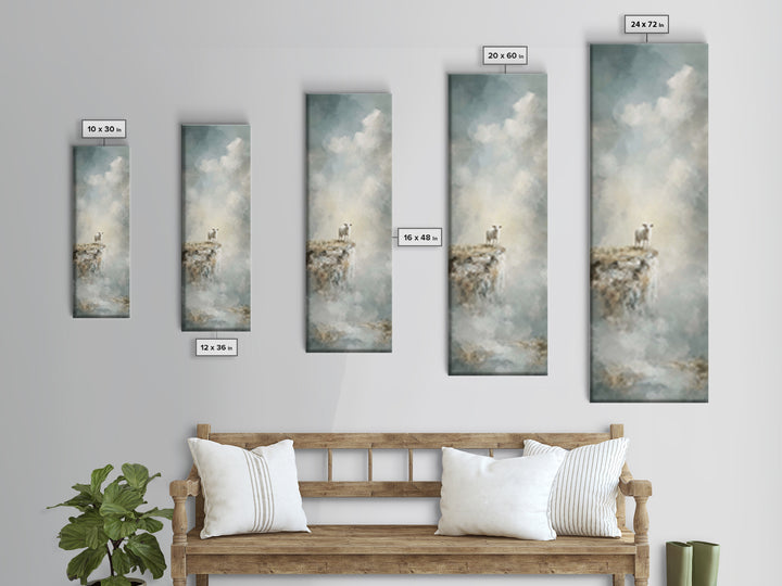 Heaven’s Quiet Watch – Framed Canvas Print – Christian Art – Christian Wall Art – Christian Art Canvas – Modern Christian Art – Tall Narrow
