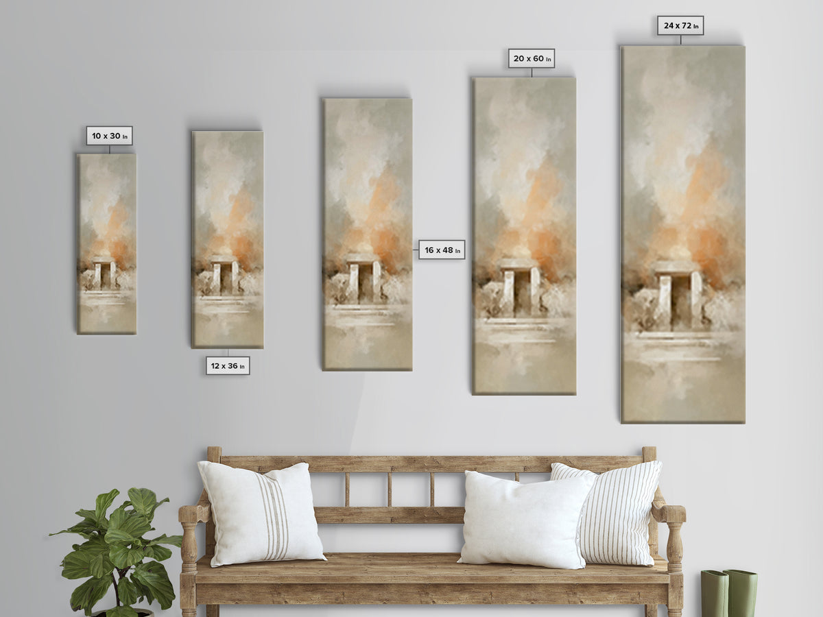 Stone Of Promise – Framed Canvas Print – Christian Wall Art – Tall Narrow Wall Art – Jesus Painting – Christian Art Canvas