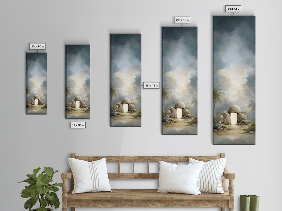Tomb Of Radiance – Framed Canvas Print – Christian Art Canvas – Christian Wall Art – Tall Narrow Wall Art – Jesus Painting