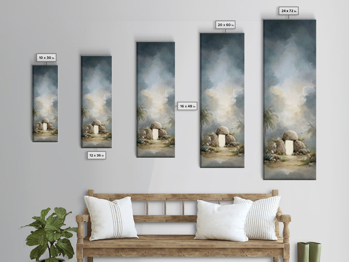 Tomb Of Radiance – Framed Canvas Print – Christian Art Canvas – Christian Wall Art – Tall Narrow Wall Art – Jesus Painting