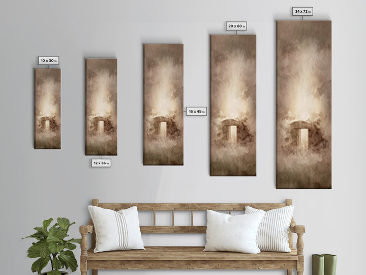 Path Of Redemption – Framed Canvas Print – Christian Wall Art – Jesus Painting – Christian Art Canvas – Tall Narrow Wall Art