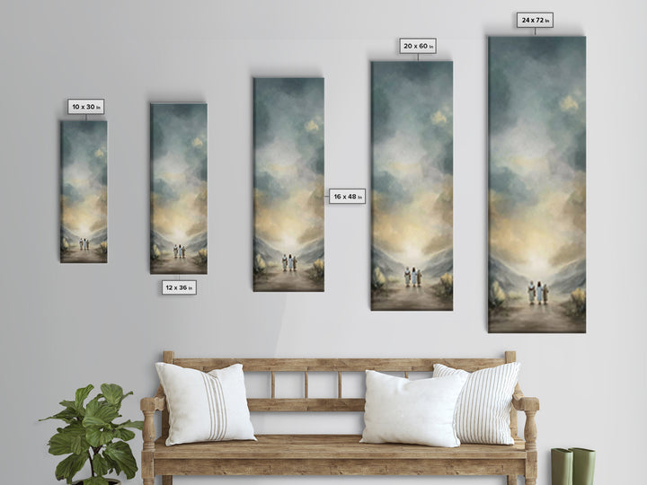 Journey Of Peace – Framed Canvas Print – Christian Wall Art – Christian Art Canvas – Jesus Painting – Tall Narrow Wall Art