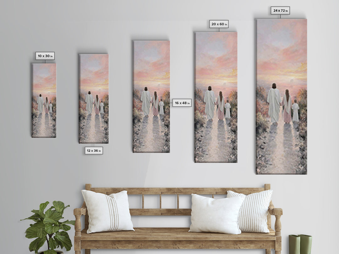 Path Of Heaven – Framed Canvas Print – Christian Art Canvas – Tall Narrow Wall Art – Christian Wall Art – Jesus Painting