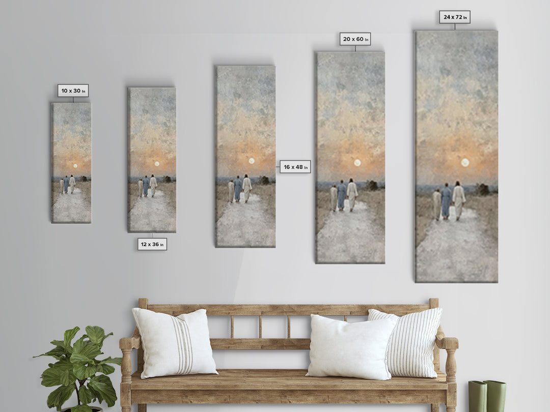 Sunset Of Mercy – Framed Canvas Print – Christian Art Canvas – Jesus Painting – Christian Wall Art – Tall Narrow Wall Art
