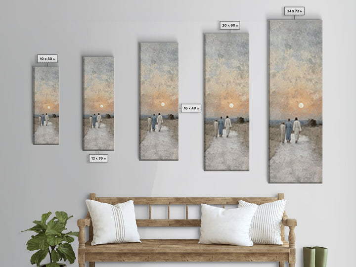 Sunset Of Mercy – Framed Canvas Print – Christian Art Canvas – Jesus Painting – Christian Wall Art – Tall Narrow Wall Art