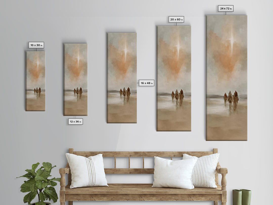 Starward Journey – Framed Canvas Print – Christian Wall Art – Jesus Painting – Tall Narrow Wall Art – Christian Art Canvas