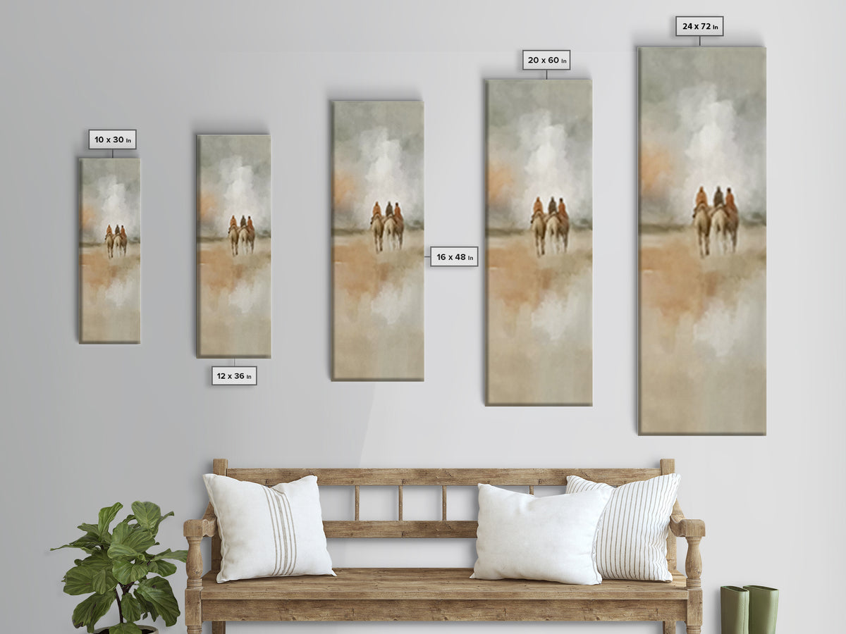 Wisemen Of Light | Framed Canvas Print | Christian Art Canvas | Christmas Art | Narrow Art | Christian Wall Art