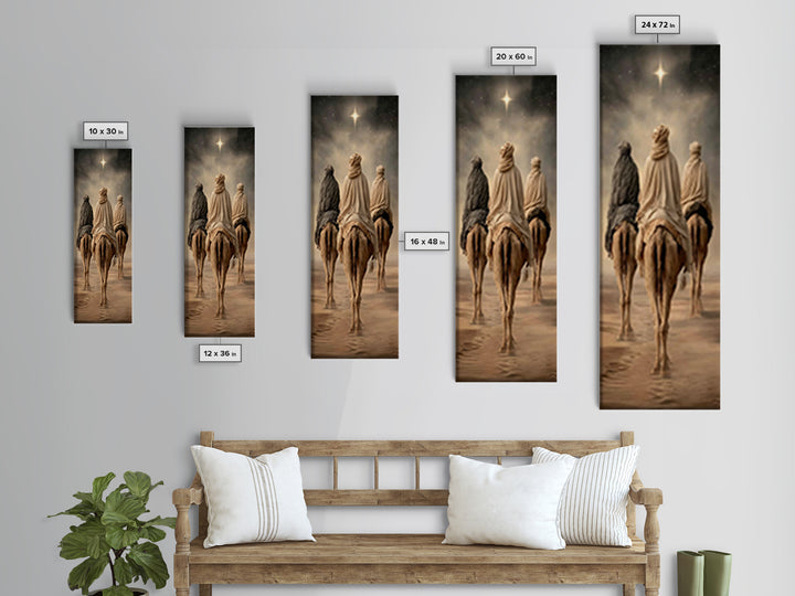 Night Of Wonder – Framed Canvas Print – Tall Narrow Wall Art – Christian Art Canvas – Christian Wall Art – Jesus Painting