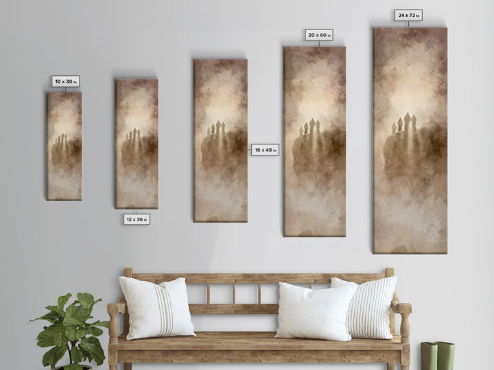 Heavenly Summit | Framed Canvas Print | Narrow Art | Christian Wall Art | Christian Christmas Art | Christian Art Canvas