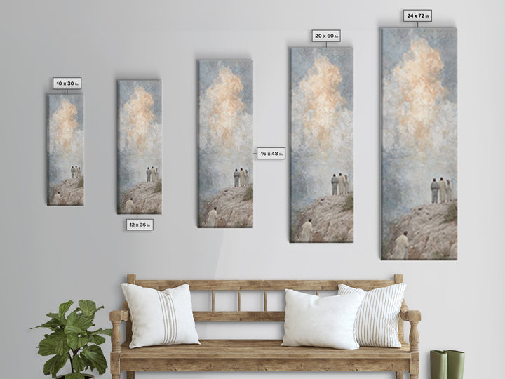 Cloudborne Vision | Framed Canvas Print | Tall Skinny Art Print | Christian Art Canvas | Christian Wall Art | Jesus Painting