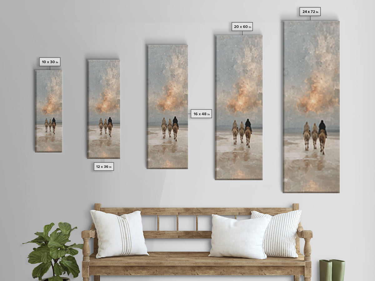 The Celestial Journey – Framed Canvas Print – Tall Skinny Art Print – Christian Wall Art – Christian Art Canvas – Christmas Art – Jesus Pai