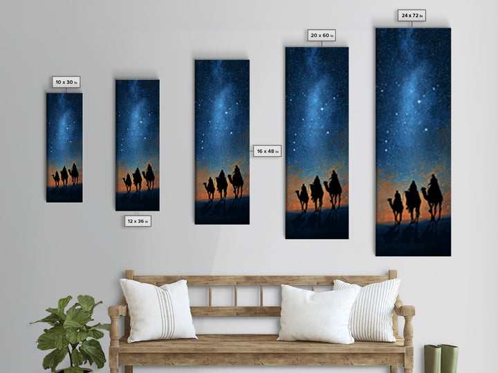 The Guiding Light – Framed Canvas Print – Narrow Art – Christian Art – Christian Art Canvas – Christian Christmas Art – Christmas Wall Art