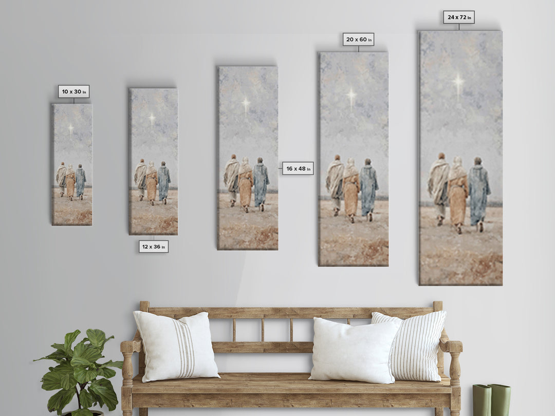 Journey Of Faith – Framed Canvas Print – Christian Wall Art – Tall Skinny Art Print – Christian Art Work – Christmas Art